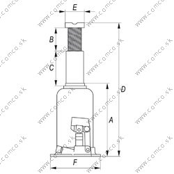 YATO Hever / zdvihák piestový hydraulický 30T 244-492mm - obr. 1