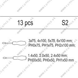 YATO Vložka do zásuvky - Sada skrutkovačov 13ks - obr. 1