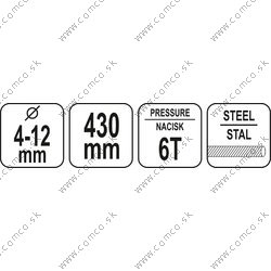 YATO Hydraulické kliešte na štiepanie arm. drôtov 4-12 mm2 - obr. 2