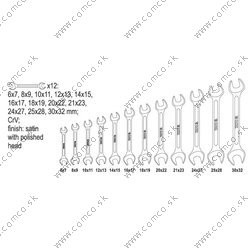 YATO Sada kľúčov plochých 12 ks 6 - 32 mm - obr. 2