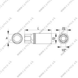 YATO Nadstavec 1/2