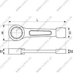 YATO Kľúč maticový očkový rázový 41 mm - obr. 1