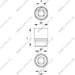 YATO Nadstavec 1/2