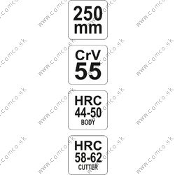 YATO Štiepacie kliešte čelné 250 mm - obr. 2