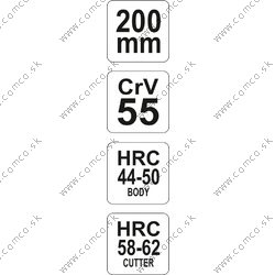 YATO Kliešte predĺžené ohnuté 200 mm CrV - obr. 2