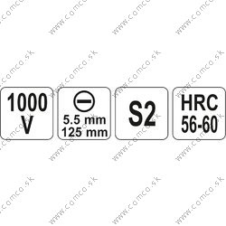 YATO Skrutkovač plochý 5.5 x 125 mm izolovaný 1kV - obr. 1