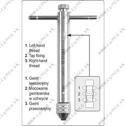 YATO Račňa na závitníky typ T - M3-M10 - obr. 2