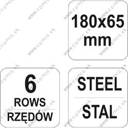 YATO Oceľová kefa 180 x 65 mm násada - obr. 2