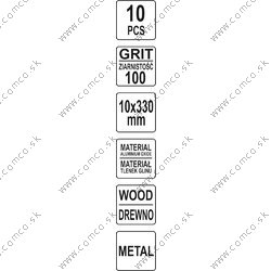 YATO Nekonečný brúsny pás P100 10x330mm 10ks - obr. 3