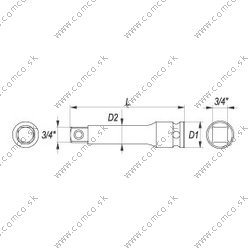 YATO Nadstavec 3/4