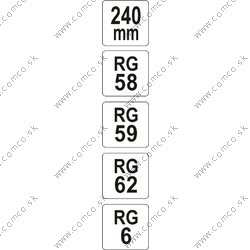 YATO Konektorové kliešte 240mm, RG6, RG58, RG59, RG62 - obr. 2