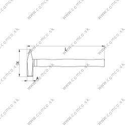 YATO Kladivo zámočnícke 500 g objímka - obr. 2