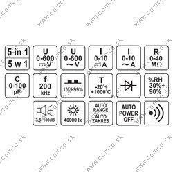 YATO Multimeter digitálny 5v1, 162 x 83 x 47 mm - obr. 4