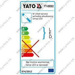 YATO Lampa montážna 1+1 LED, bezprívodová, 3,7V - obr. 9