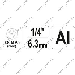 YATO Pištoľ na prefukovanie dlhá 0,8Mpa 1/4