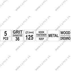 YATO Brúsny kotúč P36 5ks (YATO náradie) - obr. 1