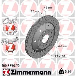 Brzdový kotúč ZIMMERMANN 100.3350.70