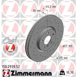 Brzdový kotúč ZIMMERMANN 150.2939.52