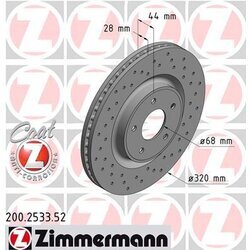 Brzdový kotúč ZIMMERMANN 200.2533.52