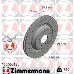 Brzdový kotúč ZIMMERMANN 400.5531.20