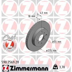 Brzdový kotúč ZIMMERMANN 590.2569.20