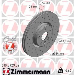 Brzdový kotúč ZIMMERMANN 610.3729.52