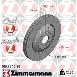 Brzdový kotúč ZIMMERMANN 100.3340.70