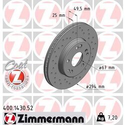 Brzdový kotúč ZIMMERMANN 400.1430.52