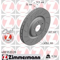 Brzdový kotúč ZIMMERMANN 400.5533.20