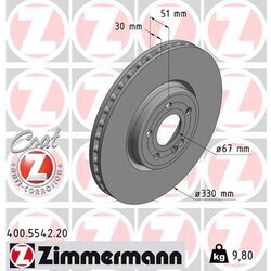 Brzdový kotúč ZIMMERMANN 400.5542.20