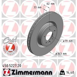 Brzdový kotúč ZIMMERMANN 450.5227.20