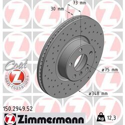 Brzdový kotúč ZIMMERMANN 150.2949.52