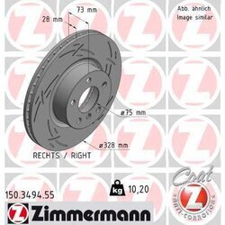 Brzdový kotúč ZIMMERMANN 150.3494.55