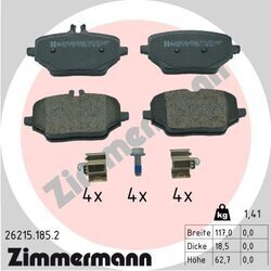 Sada brzdových platničiek kotúčovej brzdy ZIMMERMANN 26215.185.2