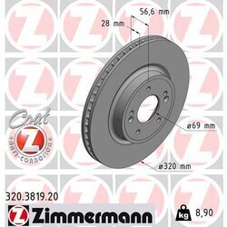 Brzdový kotúč ZIMMERMANN 320.3819.20