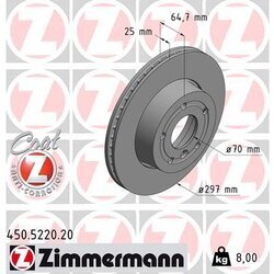 Brzdový kotúč ZIMMERMANN 450.5220.20