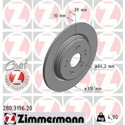 Brzdový kotúč ZIMMERMANN 280.3196.20