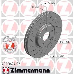 Brzdový kotúč ZIMMERMANN 400.3674.52