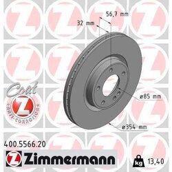 Brzdový kotúč ZIMMERMANN 400.5566.20