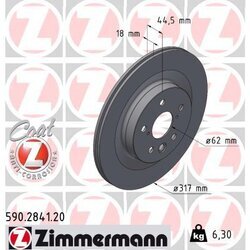 Brzdový kotúč ZIMMERMANN 590.2841.20