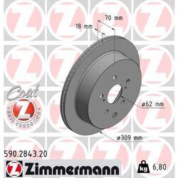 Brzdový kotúč ZIMMERMANN 590.2843.20