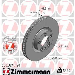 Brzdový kotúč ZIMMERMANN 600.3247.20