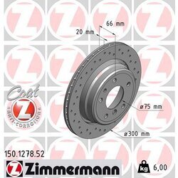 Brzdový kotúč ZIMMERMANN 150.1278.52