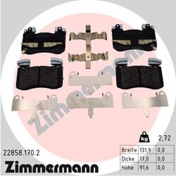 Sada brzdových platničiek kotúčovej brzdy ZIMMERMANN 22858.170.2