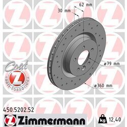 Brzdový kotúč ZIMMERMANN 450.5202.52