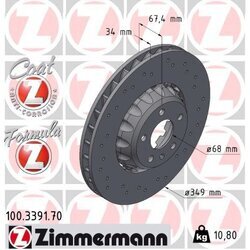 Brzdový kotúč ZIMMERMANN 100.3391.70