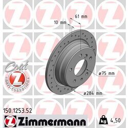 Brzdový kotúč ZIMMERMANN 150.1253.52