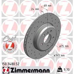 Brzdový kotúč ZIMMERMANN 150.3480.52