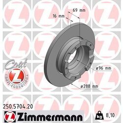 Brzdový kotúč ZIMMERMANN 250.5704.20