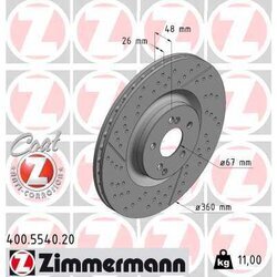 Brzdový kotúč ZIMMERMANN 400.5540.20